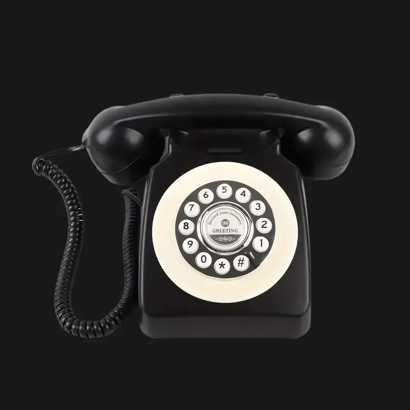 Téléphone vintage Noir - Henri – livre d’or audio à louer