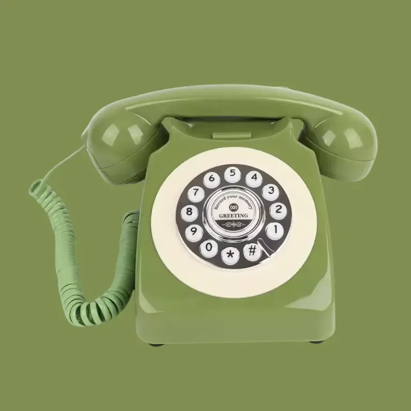 Téléphone vintage Vert - Emile – livre d’or audio à louer