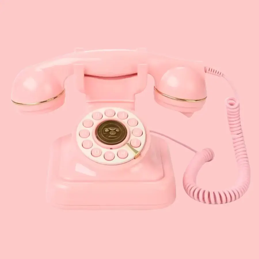 Téléphone vintage Rose – Rosalie – livre d’or audio à louer